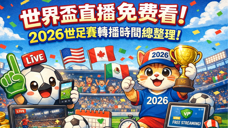 世界盃直播免費看!2026世足賽轉播時間總整理!