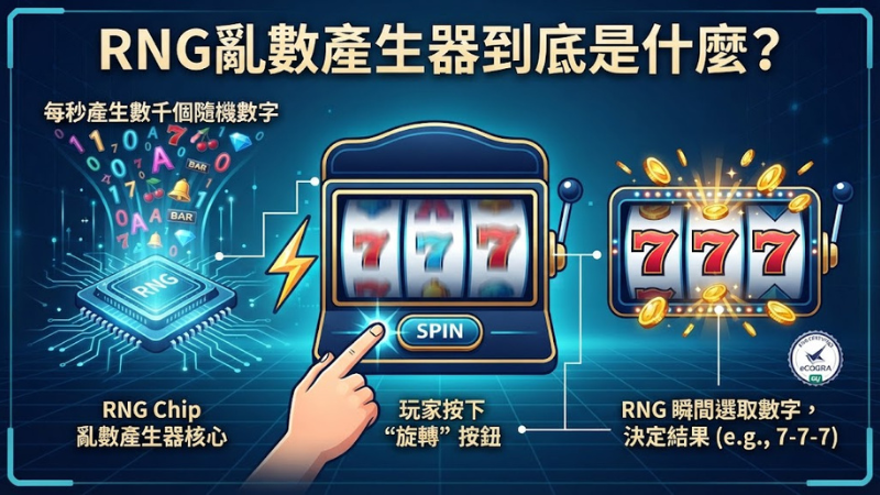 RNG亂數產生器到底是什麼?揭開線上老虎機公正性與常見迷思!